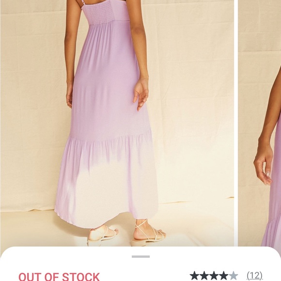 Ivory buttoned high-slit maxi dress - Picture 7 of 8